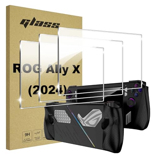 Lemxiee Schutzfolie für ASUS ROG Ally X Panzerglas [3 Stück] HD 9H Härte Displayschutz Folie Displayschutzfolie für ROG Ally X (2024) von Lemxiee