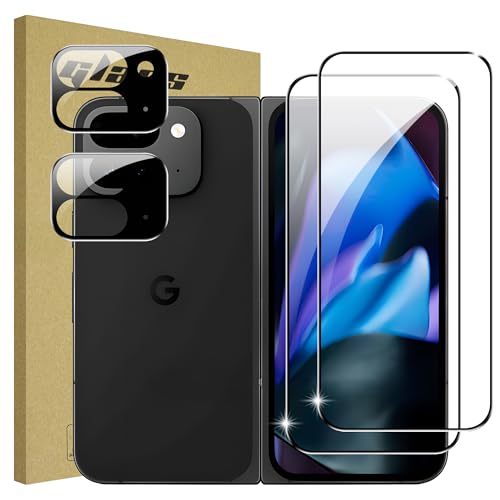 Lemxiee Schutzfolie für Google Pixel 9 Pro Fold Panzerglas [2+1 Stück] Kameraschutz + HD 9H Härte Displayschutz Folie Displayschutzfolie für Google Pixel 9 Pro Fold von Lemxiee