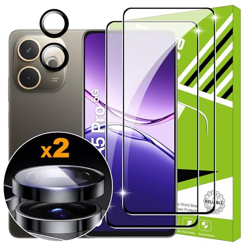 Lemxiee Schutzfolie für OPPO A5 Pro 5G Panzerglas [2+1 Stück] Kameraschutz + HD 9H Härte Displayschutz Folie Displayschutzfolie von Lemxiee