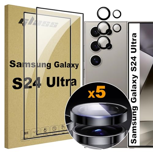 Lemxiee Schutzfolie für Samsung Galaxy S24 Ultra Panzerglas [2+3 Stück] Kamera Schutzfolie + 9H Härte Displayschutz Folie Displayschutzfolie Panzerfolie für Samsung Galaxy S24 Ultra von Lemxiee