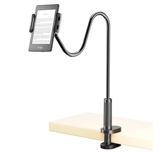 Tablet Halterung für Kindle Lesen im Bett, Flexible Schwanenhals Nachttisch Arm für Telefon und Tablet, kompatibel mit Kindle Paperwhite/Voyage/Oasis/Kids, Kobo, iPad mini, Telefon von LenTok