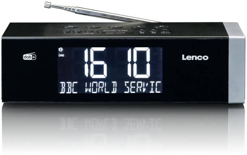CR-640BK Uhrenradio schwarz/silber von Lenco