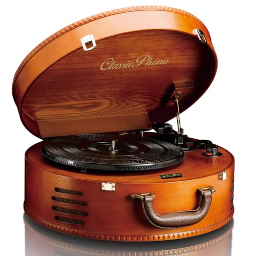 Classic Phono TT-34 - Plattenspieler - Retro Schallplattenspieler - Kofferplattenspieler - USB -Anschluss zum Digitalisieren - Riemenantrieb - Stereo Lautsprecher - 3 Abspielgeschwindigkeiten - braun Classic Phono TT-34 - Plattenspieler - Retro Schallplattenspieler - Kofferplattenspieler - USB -Anschluss zum Digitalisieren - Riemenantrieb - Stereo Lautsprecher - 3 Abspielgeschwindigkeiten - braun von Classic Phono