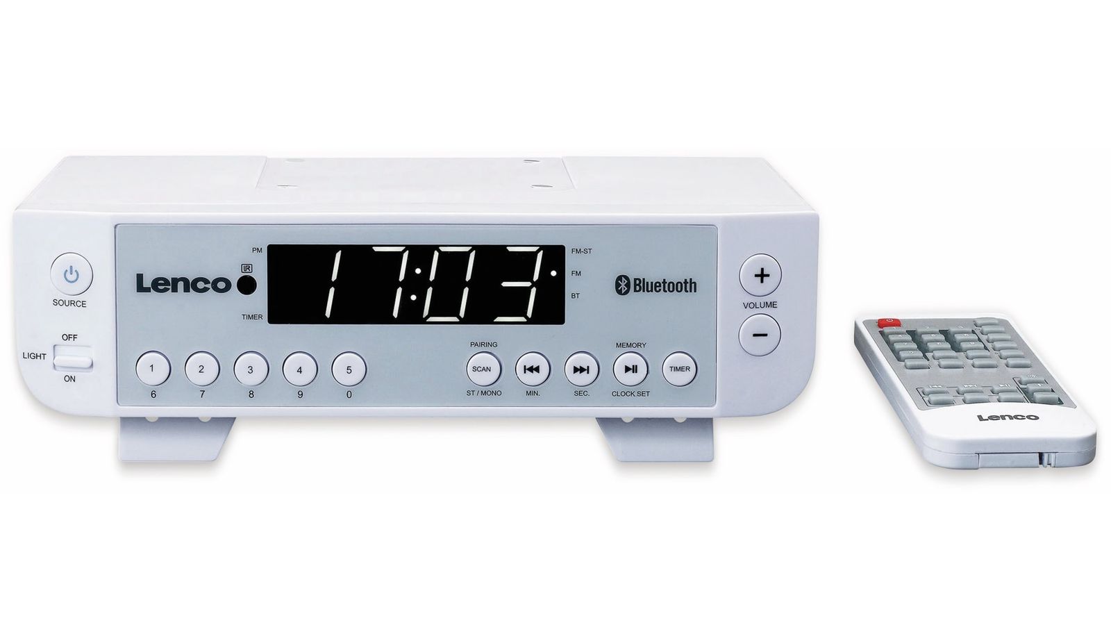 LENCO Küchenunterbauradio KCR-100, weiß, UKW, Bluetooth von Lenco