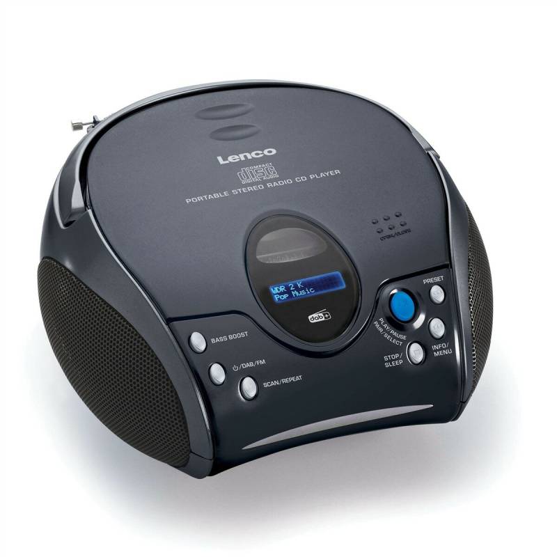 LENCO Radiorekorder mit CD-Spieler SCD 24 DAB+ schwarz (Tragbar, DAB+-Radio, FM-Radio, CD-Player, Bluetooth) von Lenco