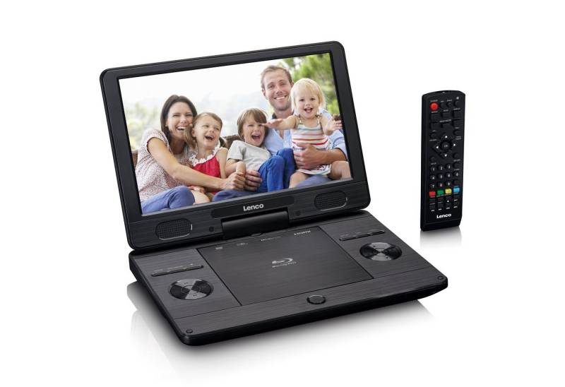 Lenco BRP-1150BK Portabler DVD-Player (HD-Auflösung, tragbarer 11,5 Zoll Blu-ray DVD-Player mit Akku, USB & SD-Karten Slot) von Lenco