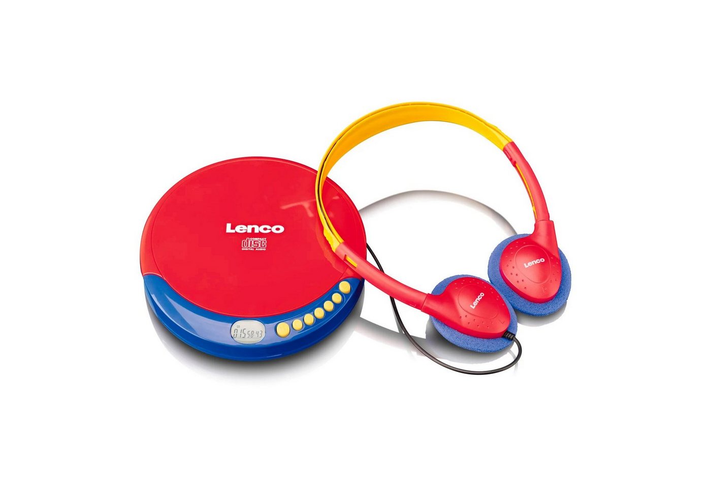 Lenco CD-021KIDS Portabler Kids CD-Player Ladefunktion Akku CD-Player von Lenco