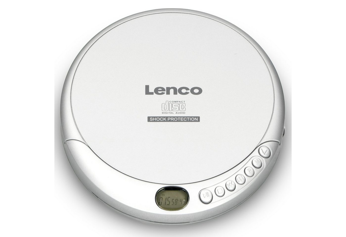 Lenco CD-201SI CD-Player (HD-Auflösung, LCD-Display mit Anti-Schock, Hörbuch-Funktion und Auto-Abschaltung) von Lenco