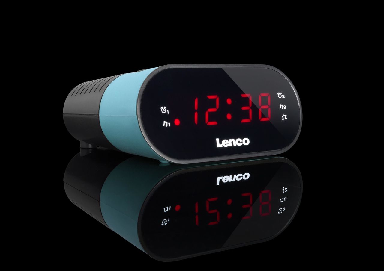 Lenco CR-07 Uhr Schwarz - Blau Radio (CR07 BLUE) von Lenco