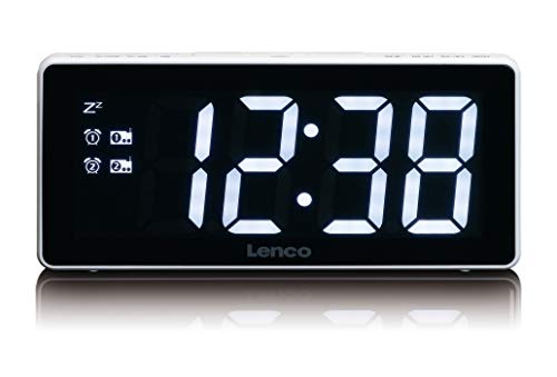 Lenco CR30W CR-30 Uhrenradio - riesiges 3" Display - Doppelalarm Funktion - Sleeptimer und Schlummerfunktion - 10 Senderspeicher - PLL FM Radio - weiß Lenco CR30W CR-30 Uhrenradio - riesiges 3" Display - Doppelalarm Funktion - Sleeptimer und Schlummerfunktion - 10 Senderspeicher - PLL FM Radio - weiß von Lenco