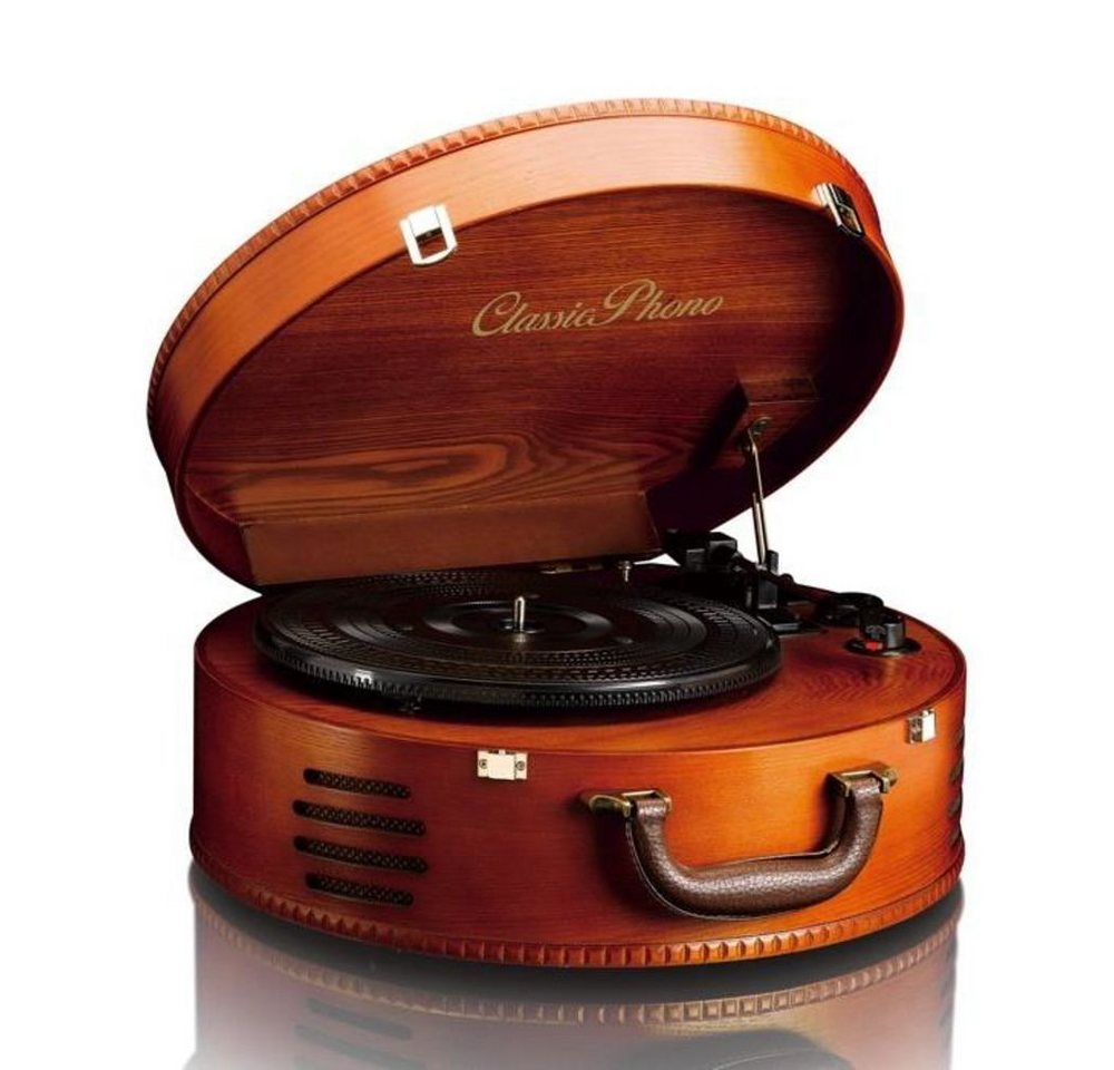 Lenco Classic Phono TT-34 Retro Plattenspieler (Riemenantrieb, USB Anschluss, MP3 Konvertierung, 3 Geschwindigkeiten) von Lenco