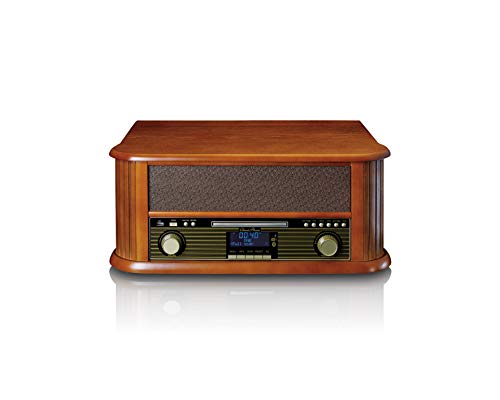 Lenco Classic Phono by Lenco Retro Plattenspieler TCD-2570 -Stereoanlage mit Radio CD-Player - DAB+ - Bluetooth - Kassettenspieler -33,45 und 78 RPM -Direktaufnahme -2 x 4,5 Watt RMS, TCD-2570WD, Holz Lenco Classic Phono by Lenco Retro Plattenspieler TCD-2570 -Stereoanlage mit Radio CD-Player - DAB+ - Bluetooth - Kassettenspieler -33,45 und 78 RPM -Direktaufnahme -2 x 4,5 Watt RMS, TCD-2570WD, Holz von Lenco