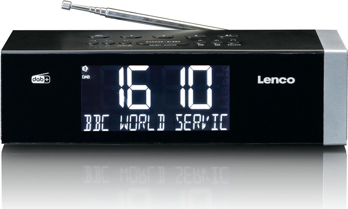 Lenco DAB+ Radiowecker CR-640BK Bluetooth 5.0, LCD-Display (CR-640BK) von Lenco