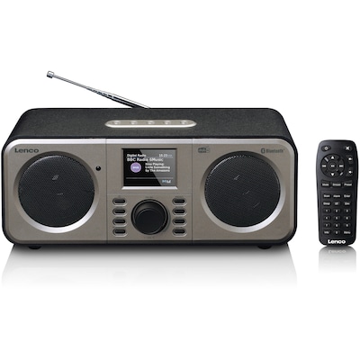 Lenco DAR-030BK Digitalradio mit DAB+, Bluetooth, Schwarz von Lenco