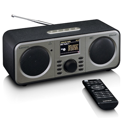 Lenco DIR-141BK Stereo Internetradio mit DAB+, FM, Schwarz von Lenco