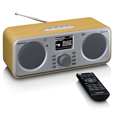 Lenco DIR-141WD Stereo Internetradio mit DAB+, FM Holz von Lenco