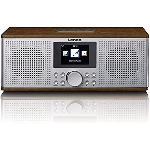 Lenco DIR-170WA DIR-170 Internet Tischradio DAB+, UKW AUX, Bluetooth, USB, Internetradio Walnuss, 2 x 10 Watt RMS Holz von Lenco