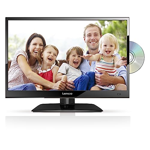 Lenco DVBT2 Fernseher DVL-1662BK 16 Zoll (40 cm) mit DVD-Player und 12 Volt Kfz-Adapter, Schwarz von Lenco