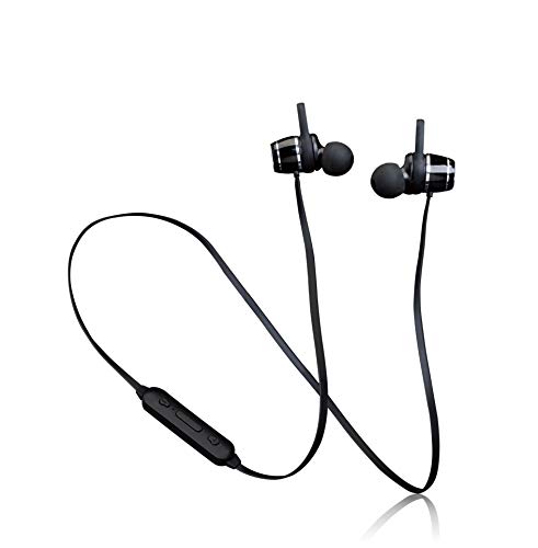 Lenco EPB-030 Schweißfester Bluetooth Kopfhörer - In-Ear Kopfhörer - Bluetooth 5.0 - Li-Ionen Akku mit 100mAh - bis zu 10 Stunden Spielzeit - Freisprechfunktion - schwarz, 2127066 von Lenco