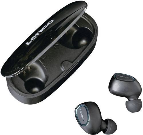 Lenco EPB-410BL In Ear Kopfhörer Bluetooth® Schwarz Headset, Schweißresistent, Wasserbeständig von Lenco