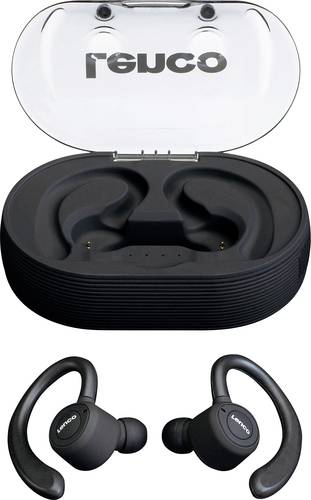 Lenco EPB-460BK Sport In Ear Headset Bluetooth® Schwarz Headset, Ohrbügel, Schweißresistent von Lenco