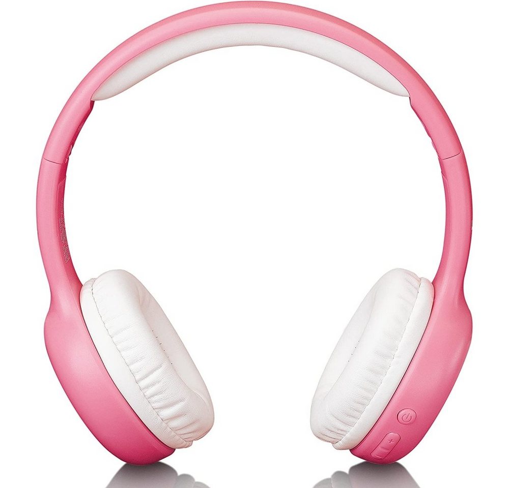 Lenco HPB-110 - Kids Bluetooth Kopfhörer mit Stickern - pink Kopfhörer von Lenco