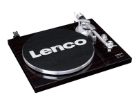 Lenco LBT-188, Audio-Plattenspieler mit Riemenantrieb, Walnuss, 33,45 RPM, Drehregler, Gerader Tonarm, AC von Lenco