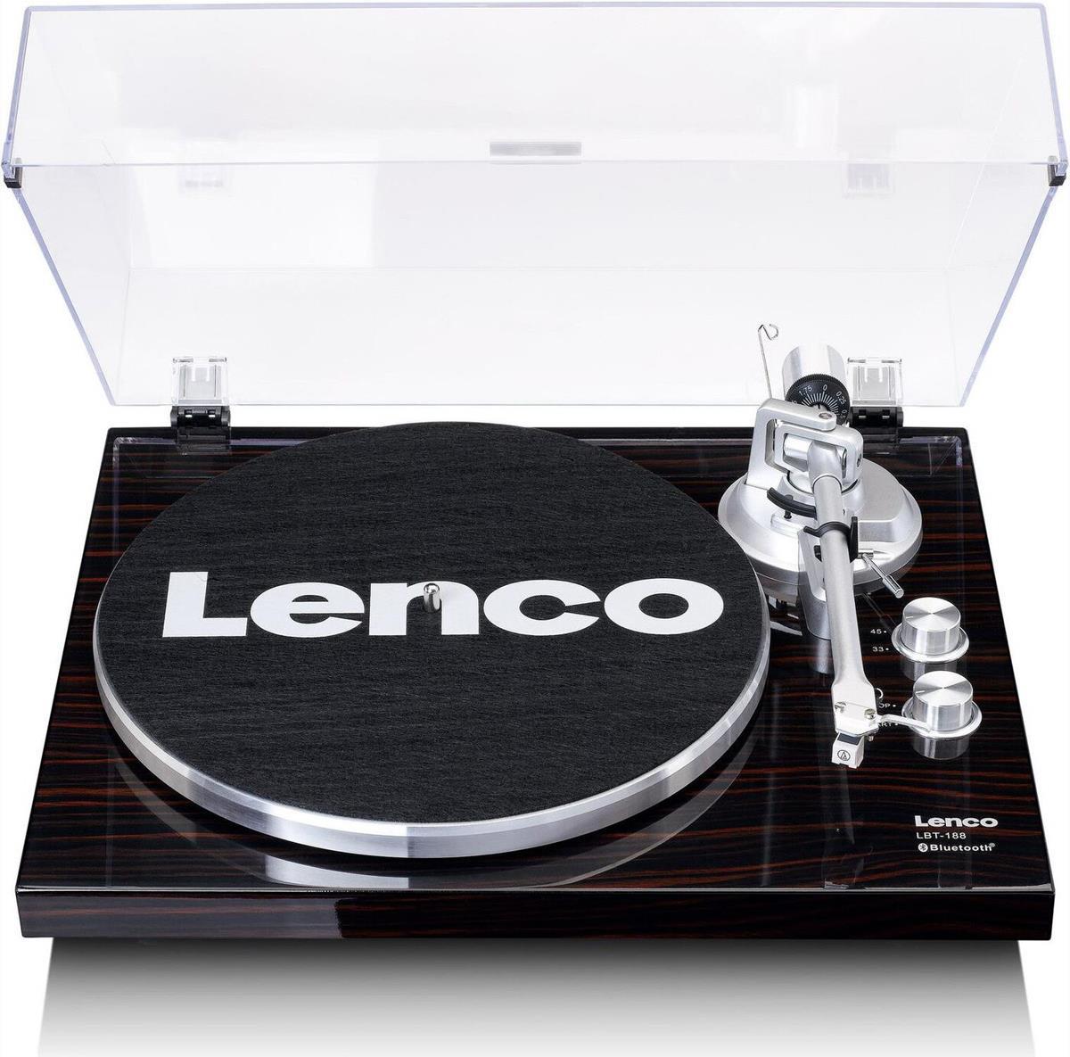 Lenco LBT-188 USB-Plattenspieler Riemenantrieb Walnuss (LBT-188 Walnut) von Lenco