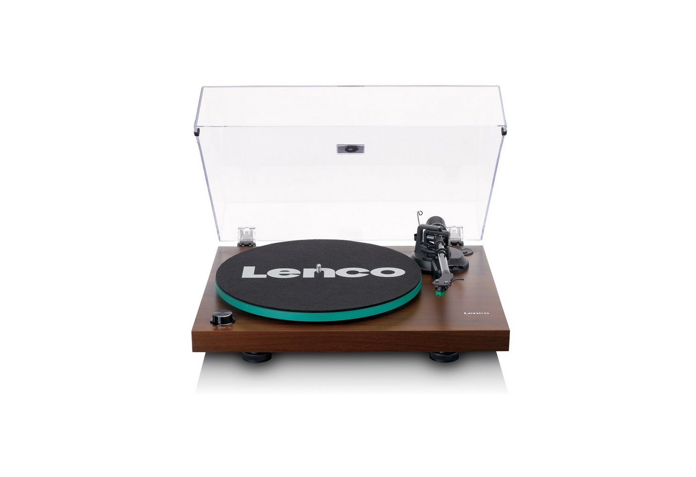 Lenco LBT-225WA Plattenspieler (Riemenantrieb, Bluetooth, Hifi-Sound & Glas-Plattenteller, USB & Bluetooth inkl. Schutzhaube) von Lenco
