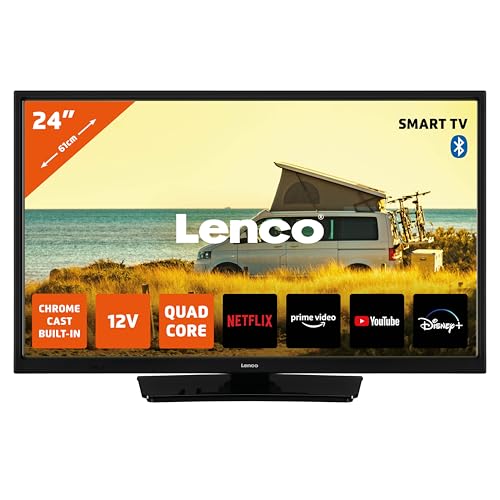Lenco LED-2463 24-Zoll Smart TV Full HD - Fernseher mit Bluetooth - 12V Kfz- Adapter - Netflix, YouTube & WLAN - Bluetooth - HDMI - Ethernet - schwarz Lenco LED-2463 24-Zoll Smart TV Full HD - Fernseher mit Bluetooth - 12V Kfz- Adapter - Netflix, YouTube & WLAN - Bluetooth - HDMI - Ethernet - schwarz von Lenco