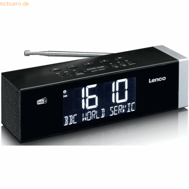 Lenco LENCO CR-640BK DAB+/FM Stereo Uhrenradio mit BT und 2x4W RMS von Lenco