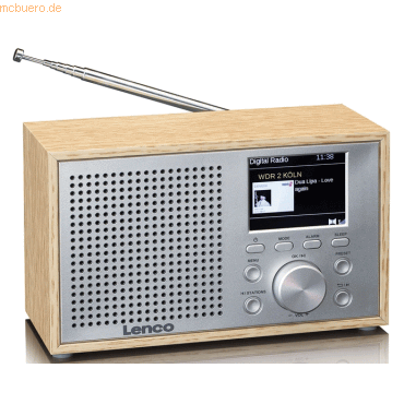 Lenco LENCO DAR-017 DAB+/FM Radio mit Bluetooth Wood von Lenco