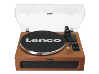 Lenco LS-430BN, Audio-Plattenspieler mit Riemenantrieb, Manuell, Braun, Kunstleder, Metall, Kunststoff, Aluminium, 33,45 RPM von Lenco