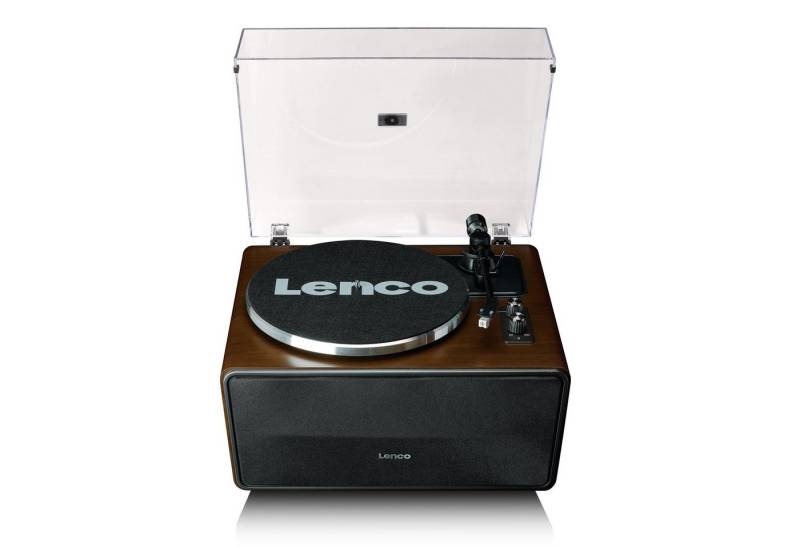 Lenco LS-470WA Plattenspieler (Riemenantrieb, Bluetooth, HiFi-Sound, integrierte 80W Lautsprecher - präzise Töne, Walnussdesign) von Lenco
