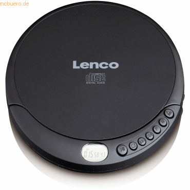 Lenco Lenco CD-010 CD Player/Discman mit Ladefunktion (Schwarz) von Lenco