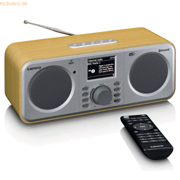 Lenco Lenco DIR-141WD Stereo internet Radio mit DAB+, FM (Holz) von Lenco