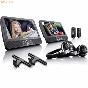 Lenco LENCO DVP-939 9- DVD-Player Set m. Doppellaufwerk/ Kopfhörer von Lenco