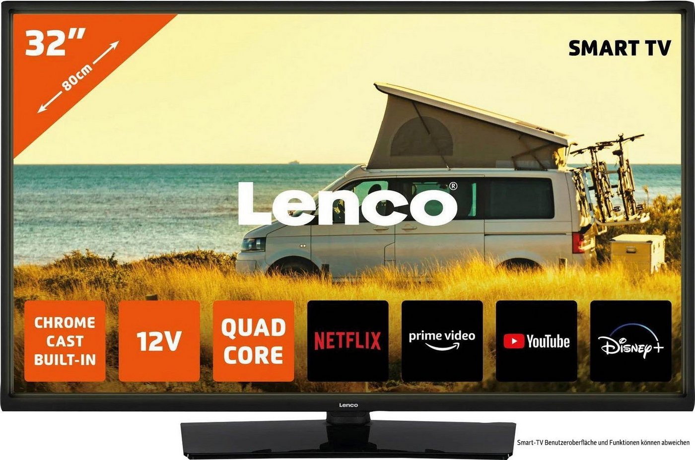 Lenco Lenco LED-3263BK LED-Fernseher (81,3 cm/32 Zoll, HD, Smart-TV) von Lenco