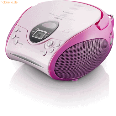 Lenco LENCO SCD-24 Stereo UKW-Radio mit CD-Player, rosa/pink von Lenco