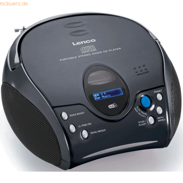 Lenco Lenco SCD-24DAB BK - Tragbares DAB+-Radio, Schwarz von Lenco