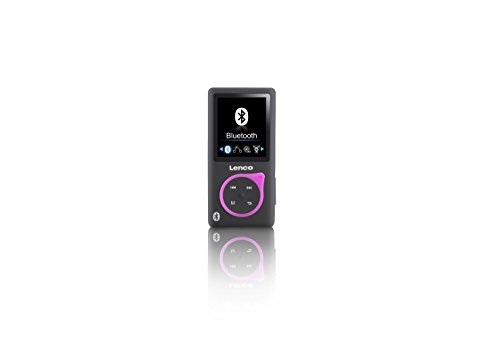 Lenco MP3-Player Xemio-768 - MP3/MP4-Player, 8 Gb Micro SD-Karte Inklusive In-Ear Kopfhörer und Bluetooth- Rosa von Lenco