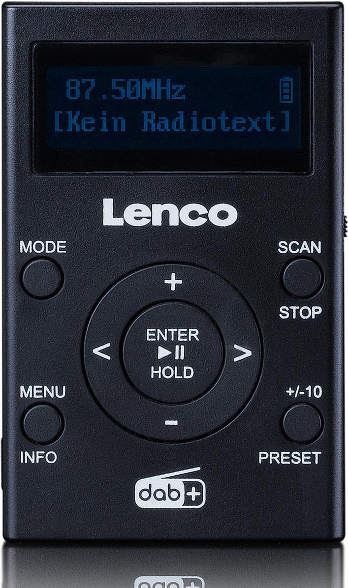 Lenco PDR-011 Tragbar Digital Schwarz (PDR-011BK) von Lenco