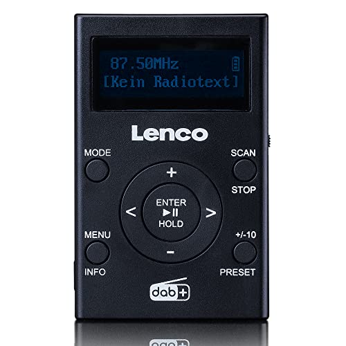 Lenco PDR-011BK DAB+/FM-Taschenradio mit MP3-Player von Lenco
