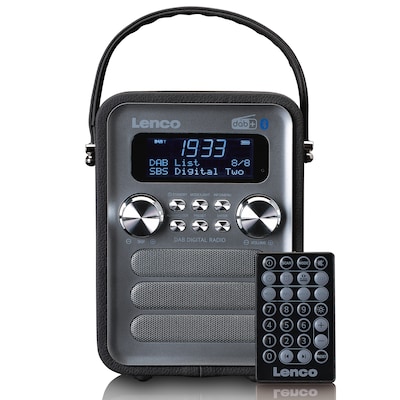 Lenco PDR-051BKSI Tragbares DAB+ FM-Radio m. BT, AUX, Schwarz von Lenco