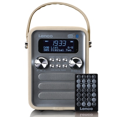 Lenco PDR-051TPSI Tragbares DAB+ FM-Radio mit BT, AUX, Taupe von Lenco