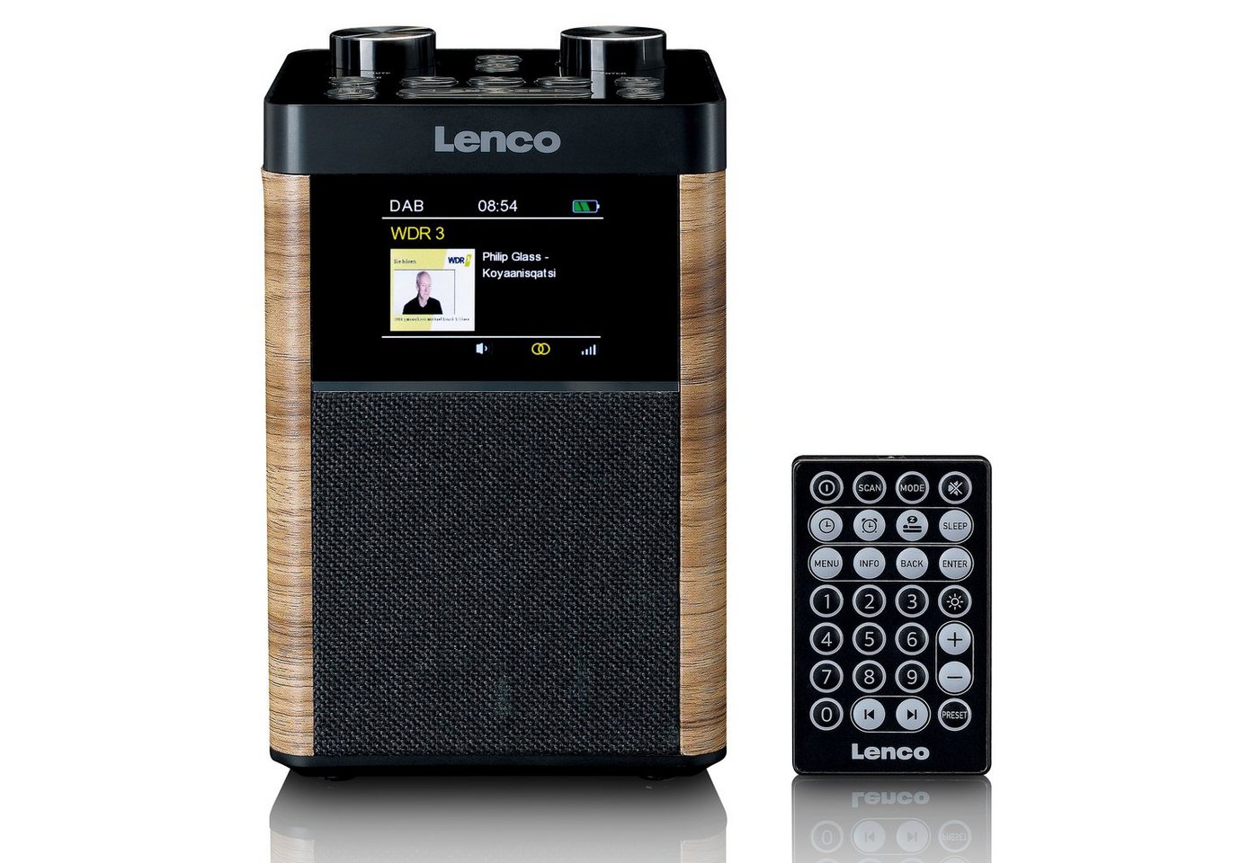 Lenco PDR-060WD Digitalradio (DAB) (DAB,FM, 10 W, 14 Std. Akkulaufzeit, Bluetooth® & USB/SD-Wiedergabe, kompakt -tragbar) von Lenco