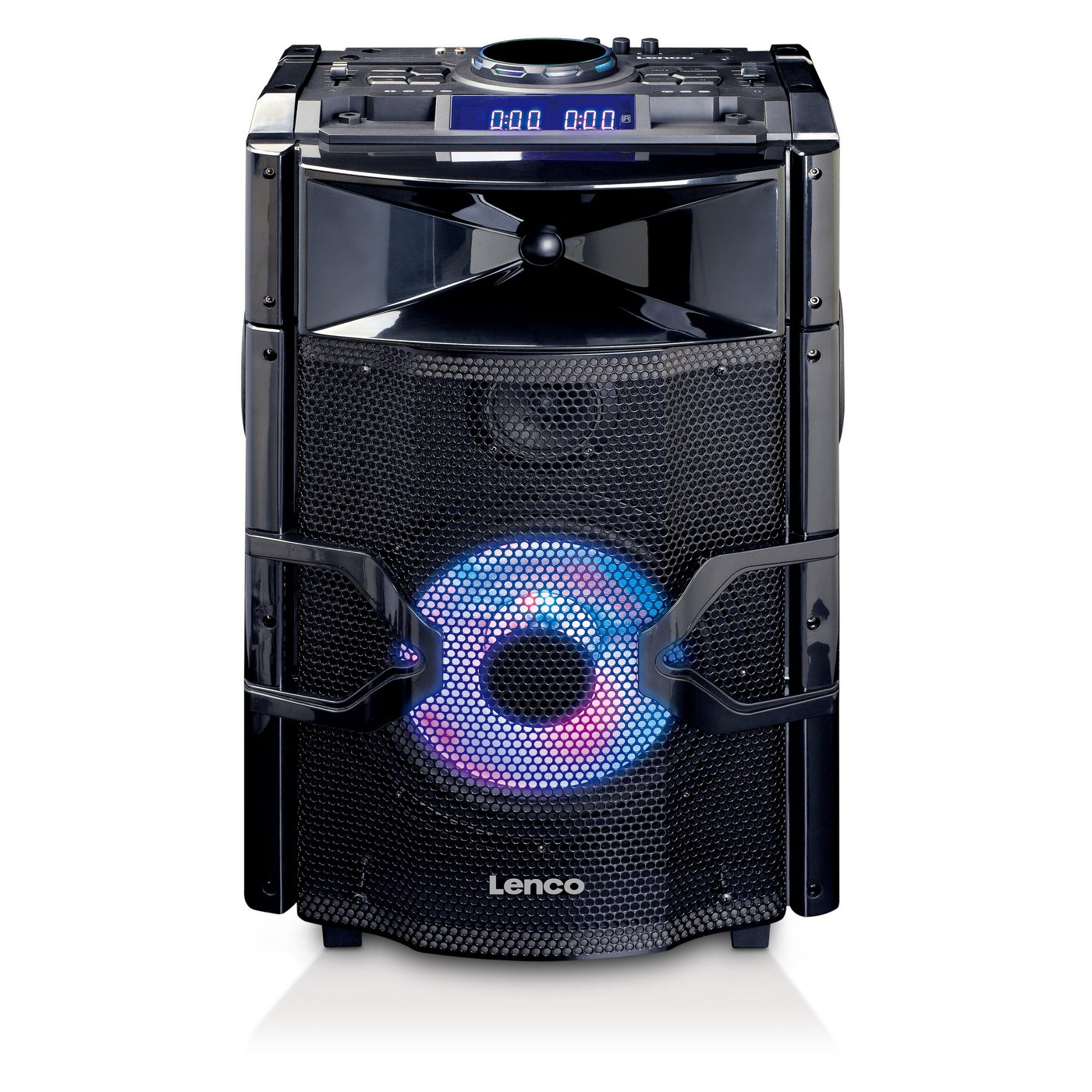 Lenco PMX-250 Soundsystem Mixfunktion Bluetooth Licht Party-Lautsprecher (Bluetooth, 2000 W, mit Mixfunktion, Bluetooth & Licht) von Lenco