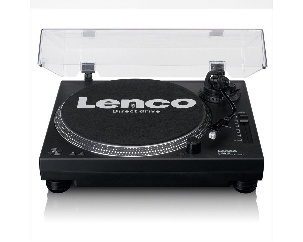 Lenco Plattenspieler L-3818BK Audio- & Video-Adapter, Schwarz von Lenco