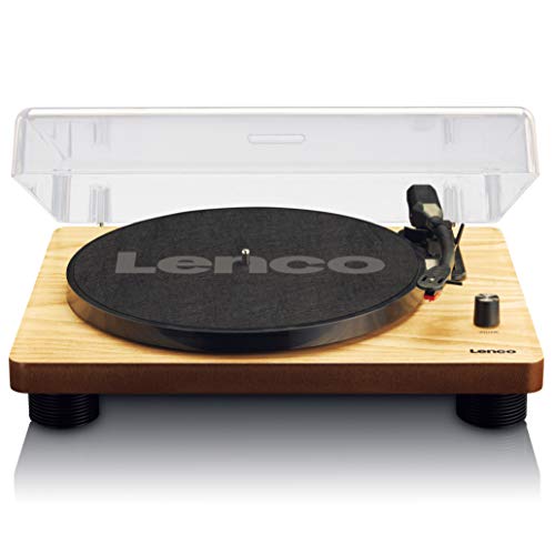Lenco Plattenspieler LS-50 mit USB-Anschluss, im Holzgehäuse mit eingebauten Lautsprechern und integriertem Verstärker, 2 x 3 Watt von Lenco