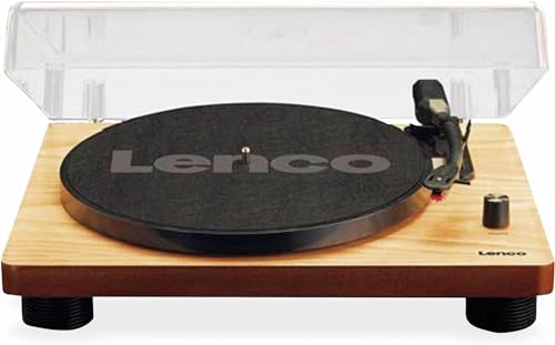Lenco Plattenspieler LS-50 mit USB-Anschluss, im Holzgehäuse mit eingebauten Lautsprechern und integriertem Verstärker, 2 x 3 Watt von Lenco